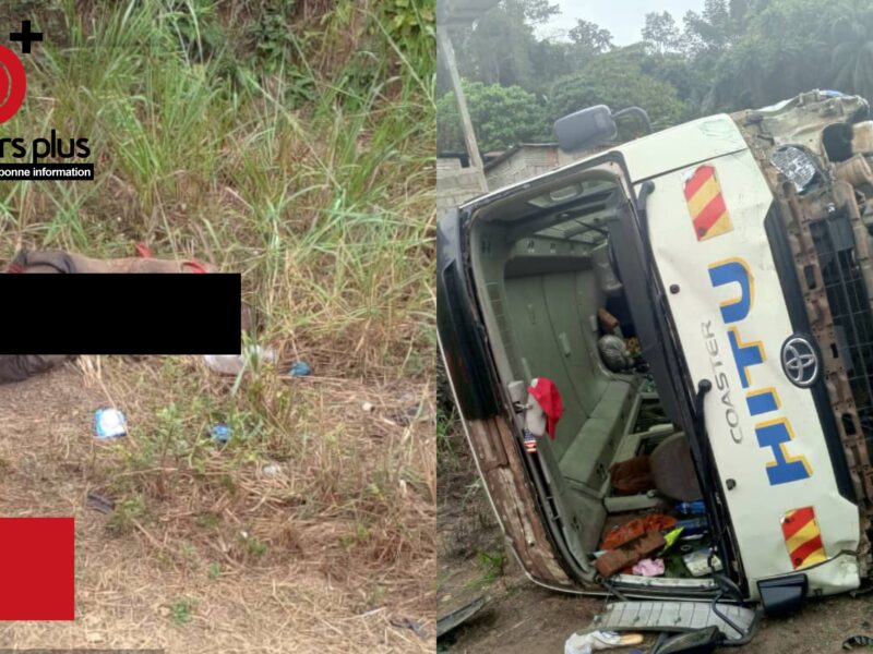 Accident de la circulation proche de Lambaréné : Un bus de l’agence de voyage Hitu Transport fait un mort après une embardée